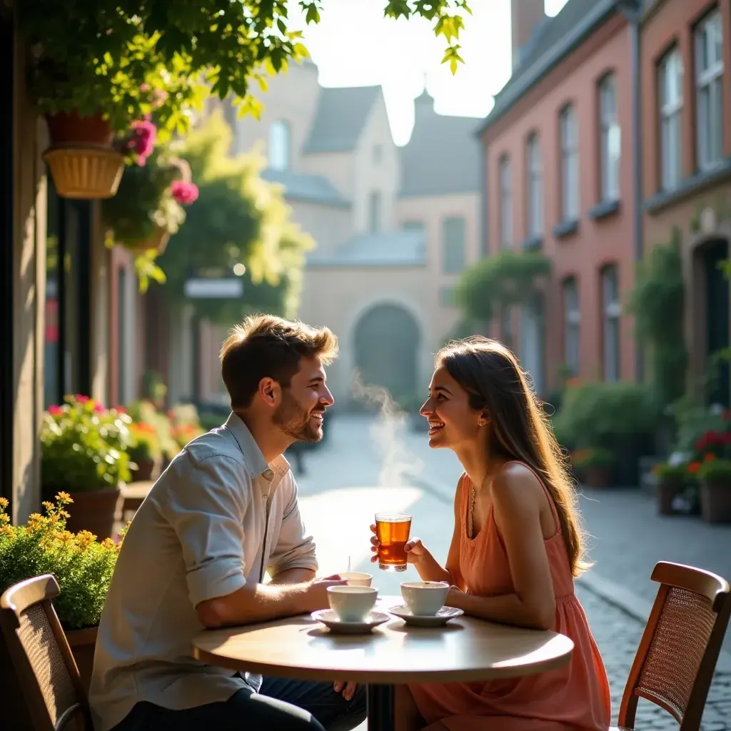 Infusion de thé belge dans une théière en porcelaine, mettant en avant les ingrédients naturels.